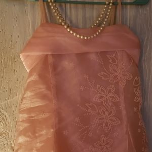 Oozy Kids Beautiful Princess Lace up Pink Dress